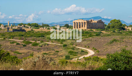 Le rovine di Selinunte, sito archeologico e antica città greca in Sicilia, Italia. Foto Stock