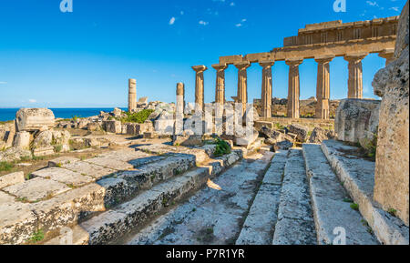 Le rovine di Selinunte, sito archeologico e antica città greca in Sicilia, Italia. Foto Stock