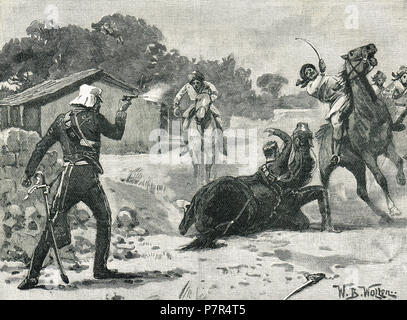 Il maggiore generale Sir Henry tombe, vincendo la sua Victoria Cross, 9 luglio 1857, dopo due volte arrivando in soccorso del suo subalterno, durante l'Assedio di Delhi Foto Stock