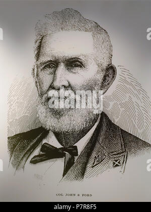Inglese: mostra a Lorenzo de Zavala Archivi di Stato e la creazione di librerie - Austin, Texas, Stati Uniti d'America. 17 Novembre 2015 16:07:20 93 Col. Giovanni il salmone 'rip' Ford - Lorenzo de Zavala Archivi di Stato e la creazione di librerie - Austin, Texas - DSC08371 Foto Stock