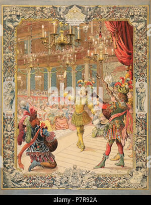 . Le Roy Soleil. Chromotypogravure d'aquarelles (altezza: 36 cm (14,1 in); larghezza: 26 cm (10,2 in)) : Le Ballet de la nuit. N/A 263 Maurice Leloir-Le Roy soleil - Le Ballet de la nuit Foto Stock