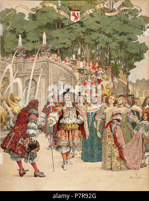 262 Maurice Leloir - Le Roy Soleil - Fouquet recevant le roi à Vaux Foto Stock