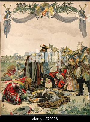. Le Roy Soleil. Chromotypogravure d'aquarelles (altezza: 36 cm (14,1 in); larghezza: 26 cm (10,2 in)) : Mort de Turenne. N/A 262 Maurice Leloir - Le Roy Soleil - Mort de Turenne Foto Stock