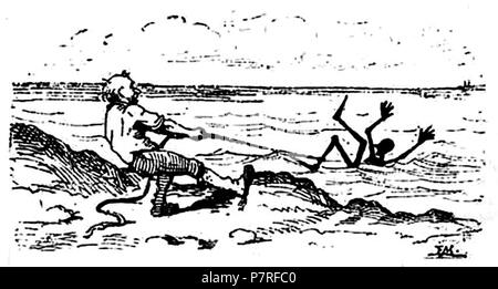 . Le avventure di Pinocchio. Italiano: "Le avventure di Pinocchio, storia di un burattino', Carlo Collodi, Bemporad & figlio, Firenze 1892 (Illustrazioni di Enrico Mazzanti) . N/A 94 Collodi - Le avventure di Pinocchio, Bemporad, 1892 (pagina 197 del raccolto) Foto Stock