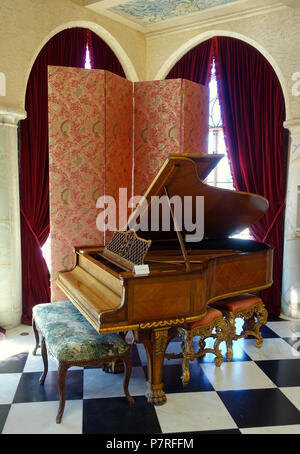 310 pianoforte in tribunale - Cà d'Zan - John e Mable Ringling Museum of Art - Sarasota, FL - DSC00270 Foto Stock