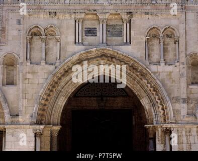 Esterno-DET FACHADA-EDIFICADA POR EL WALID EN 705/714 DC RECONSTRUIDA EN 1040. Posizione: Mezquita de al-Aqsa, Gerusalemme, Israele. Foto Stock