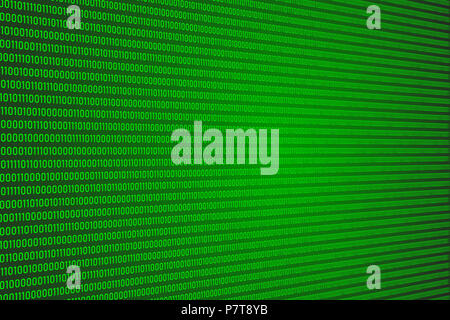 Le cifre binarie (bit) codice, segnali digitali dati calcolatore abstract per lo sfondo Foto Stock
