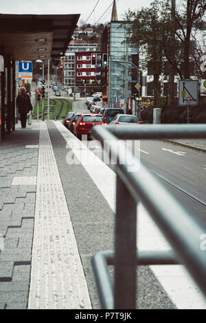 Stuttgarter Strassenbahn SSB, tram a Stoccarda, Germania Foto Stock
