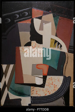 Inglese: presentano nei prati Museum - Southern Methodist University di Dallas, Texas, Stati Uniti d'America. 11 maggio 2017, 13:15:54 157 Femme Assise (donna seduta), da Maria Blanchard, Spagnolo, c. 1917, olio su tela - Prati Museum - Southern Methodist University - DSC05425 Foto Stock