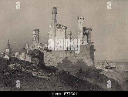 3 1850, España artística y monumentale, vistas y descripción de los Sitios y monumentos más notabili de España, vol 3, El Palacio de Olite (ritagliate) Foto Stock