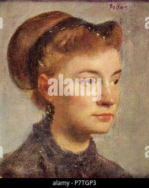 . Tedesco: Porträt einer jungen Frau 1867 3 Edgar Germain Hilaire Degas 055 Foto Stock