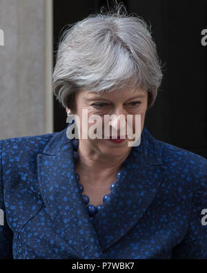 PM Theresa Maggio si diparte a Downing Street, London, Regno Unito dotato di: PM Theresa Maggio dove: London, England, Regno Unito quando: 06 giu 2018 Credit: Wheatley/WENN Foto Stock