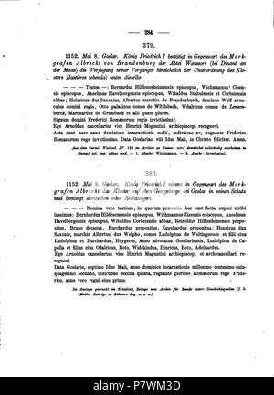 Codex diplomaticus anhaltinus, banda 1-2 . 1869 105 DE CDA 1-2 282 Foto Stock