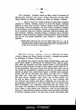Codex diplomaticus anhaltinus, banda 1-2 . 1869 105 DE CDA 1-2 320 Foto Stock