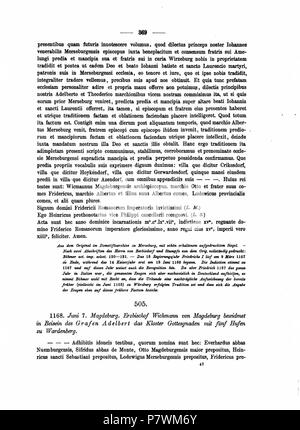Codex diplomaticus anhaltinus, banda 1-2 . 1869 105 DE CDA 1-2 367 Foto Stock