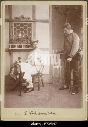 Doppelbelichtung, Studio Kulisse 148 ETH-BIB-Doppelgänger-Aufnahme von prof. Johann Barbieri, er selbst, II. Nach einem Jahre-Portrait-Portr 11379 Foto Stock