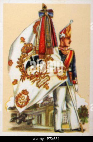 Deutsch: Fahne des Alexander Garde reggimenti di granatieri Nr. 1 . 1900 155 Fahne-des-Kaiser-Alexander-Garde-Grenadier-Regiment-No1 Foto Stock