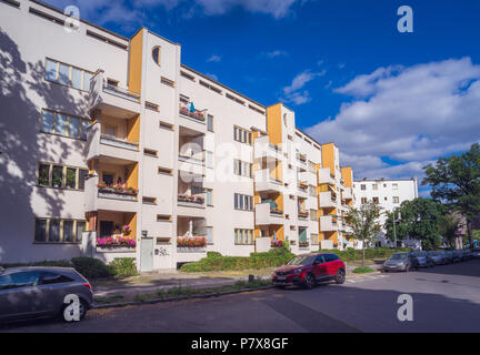 Berlino. Siedlung Siemensstadt. Hans Scharoun. Architektur der Republik Weimarar. Neues Bauen Foto Stock