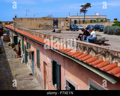 Case napoleonico vicino a Villa dei Mulini, Portoferraio, Isola d'Elba, Regione Toscana, Provincia di Livorno, Italia, Europa Foto Stock