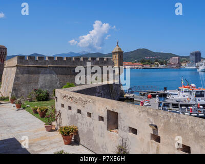 Darsena di Porta, Museo Civico Archeologico, fortezza, Portoferraio, Isola d'Elba, Regione Toscana, Provincia di Livorno, Italia, Europa Foto Stock