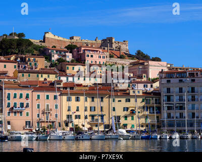 Porto Darsema, Portoferraio, Isola d'Elba, Regione Toscana, Provincia di Livorno, Italia, Europa Foto Stock