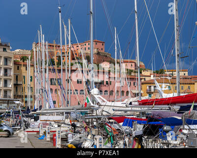 Porto Darsema, Portoferraio, Isola d'Elba, Regione Toscana, Provincia di Livorno, Italia, Europa Foto Stock