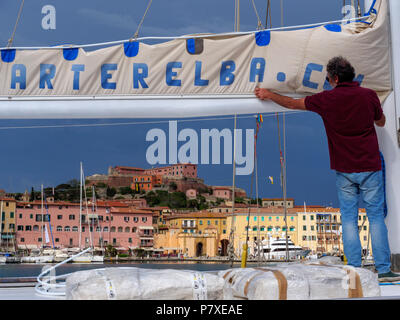 Yacht Charter Sibel Sultan, Porto Darsema, Portoferraio, Isola d'Elba, Regione Toscana, Provincia di Livorno, Italia, Europa Foto Stock