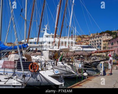 Porto Darsema, Portoferraio, Isola d'Elba, Regione Toscana, Provincia di Livorno, Italia, Europa Foto Stock