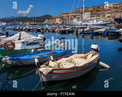 Porto Darsema, Portoferraio, Isola d'Elba, Regione Toscana, Provincia di Livorno, Italia, Europa Foto Stock