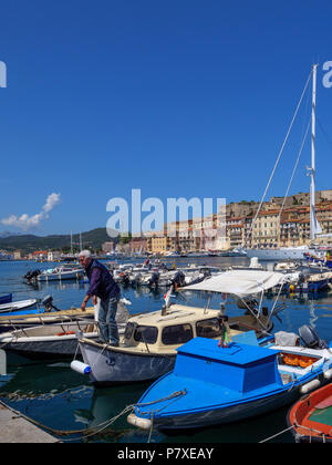 Porto Darsema, Portoferraio, Isola d'Elba, Regione Toscana, Provincia di Livorno, Italia, Europa Foto Stock