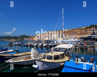 Porto Darsema, Portoferraio, Isola d'Elba, Regione Toscana, Provincia di Livorno, Italia, Europa Foto Stock