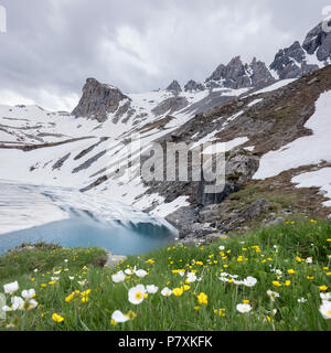 Piccolo st anne lago nel parco naturale du Queyras nei pressi di ceillac nelle Alpi francesi Foto Stock