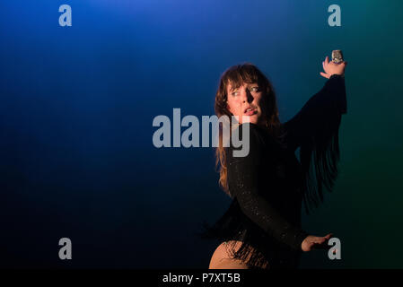 Barcellona - 31 Maggio: Sylvan Esso (BAND) eseguire in concerto a Primavera Sound Festival il 31 maggio 2018 a Barcellona, Spagna. Foto Stock