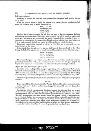 180 Haddon-Reports del Cambridge spedizione antropologica di Torres Straits-Vol 1 Etnografia generale-p198 Foto Stock