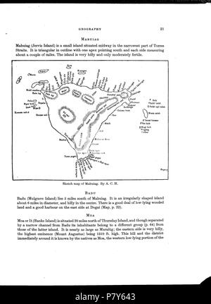 179 Haddon-Reports del Cambridge spedizione antropologica di Torres Straits-Vol 1 Etnografia generale-p041 Foto Stock