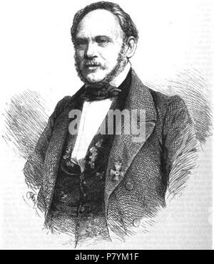 Deutsch: Johann Matthias Firmenich, deutscher Schriftsteller im 19. Jh. 1862 221 Johann Matthias Firmenich (IK 17-1862 S 124 ANeumann) Foto Stock