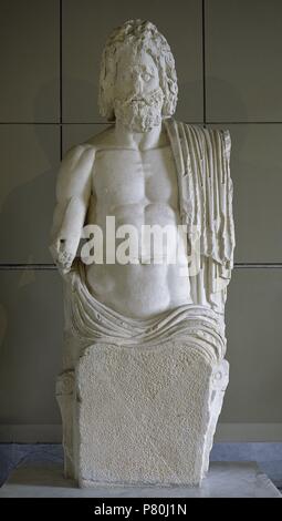 Arte romana. Zeus. Il Re degli dèi. Statua. 2° secolo. Istanbul archeologia musei. La Turchia. Foto Stock