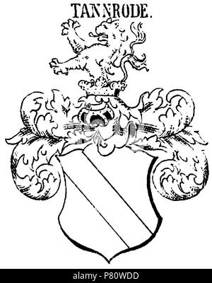 Deutsch: Wappen der Familie von Tannrode . 1605 363 Tannrode Foto Stock