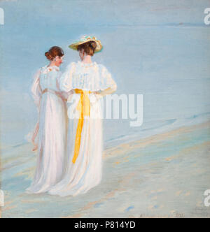 . Sommeraften på Skagens strand 1897 358 serata estiva sulla spiaggia meridionale di Skagen Michael Ancher 1849-1927 danese Foto Stock