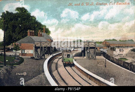 Swindon Stazione Ferroviaria (Midland & South Western incrocio ferroviario), Wiltshire . Inizio novecento 359 Swindon (MSWJ) Stazione ferroviaria Foto Stock
