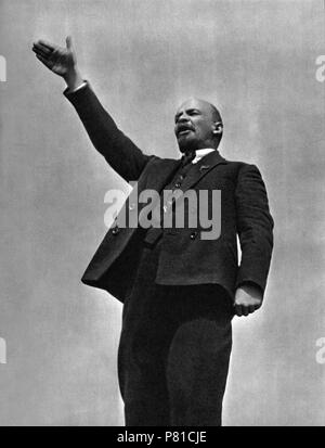 Vladimir Lenin a Stepan Razin monumento dedizione. Museo: Membro del Museo di Storia di Mosca. Foto Stock