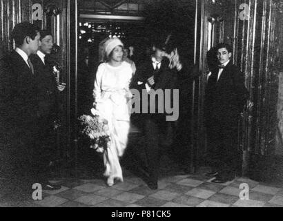 Vaslav Nijinsky e Romola de Pulszky il giorno delle nozze a Buenos Aires il 10 settembre 1913. Museo: Collezione privata. Foto Stock