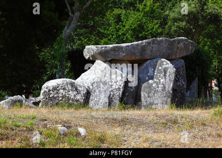 Dolmen da Barrosa, Vila Praia de Ancora, il nord del Portogallo Foto Stock