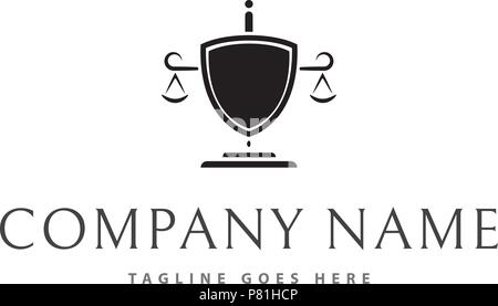 Giustizia logo vettoriale Illustrazione Vettoriale