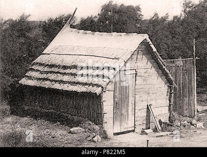 Français : Cabanes de gardian à Fos-sur-Mer . 26 Gennaio 2012 58 Cabanes de sagne de Fos-sur-Mer Foto Stock