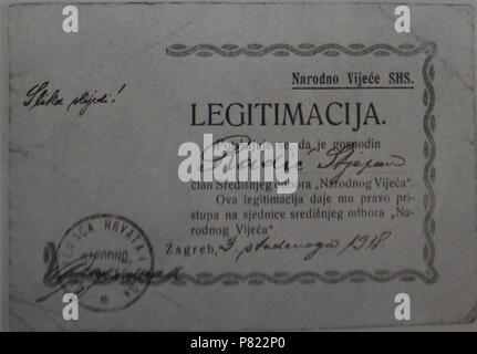 243 Legitimacija član così NV SHS Foto Stock