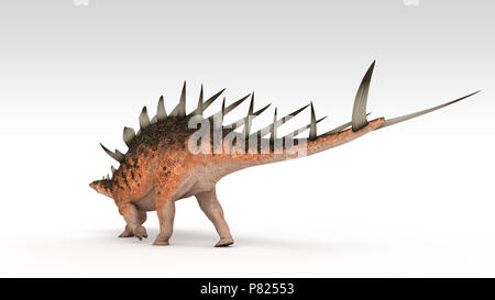 3D rendering del dinosauro kentrosaurus Foto Stock