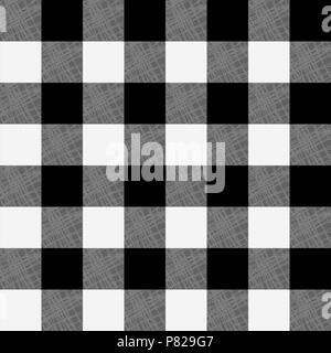 Vector seamless pattern del bianco e nero plaid. In Tartan eps senza giunture10 Illustrazione Vettoriale