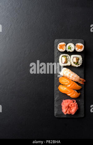 I sushi giapponesi La cucina. Close up Foto Stock