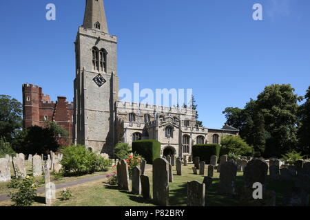 Buckden, Chiesa di Santa Maria, Cambridgeshire, vista da sud-ovest Foto Stock